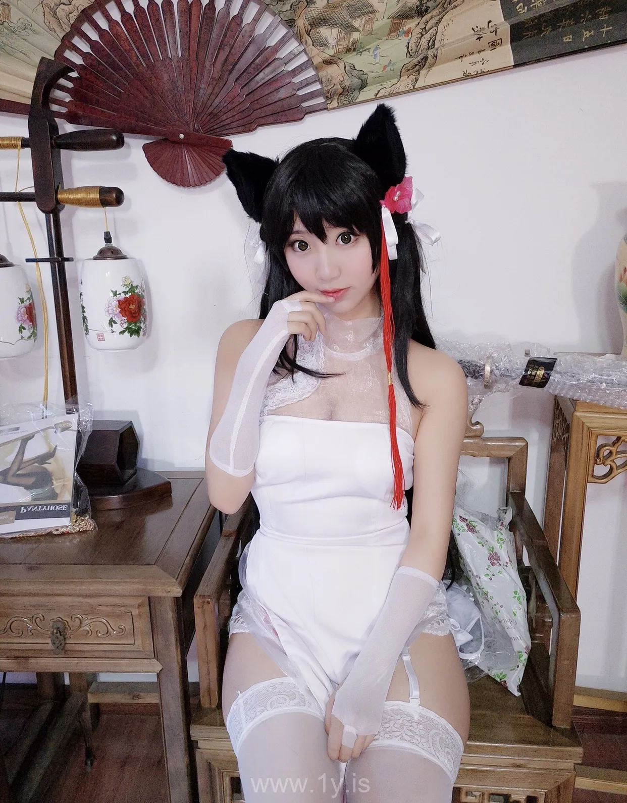 Coser@黑川 NO.004 Gorgeous Asian Cutie 獒犬旗袍